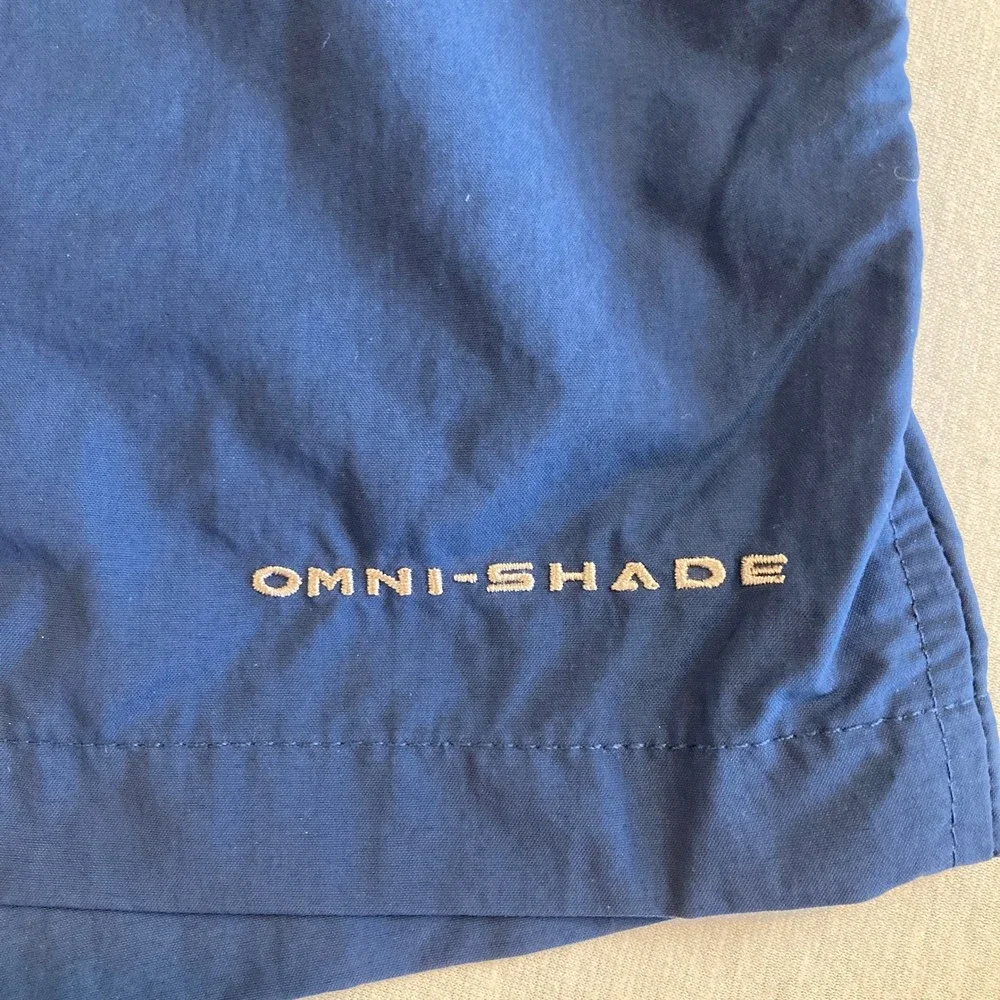 Columbia PFG Shorts Mens Small Navy Blue Fishing Omni-Shade FM4009 6